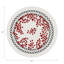 Christmas Berries Vegan Leather Round Pebble Placemat-535729861