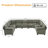 Dona 9-Piece U-Shaped Corduroy Upholstered Modular Sectional, Pillowtop Arm-106924054