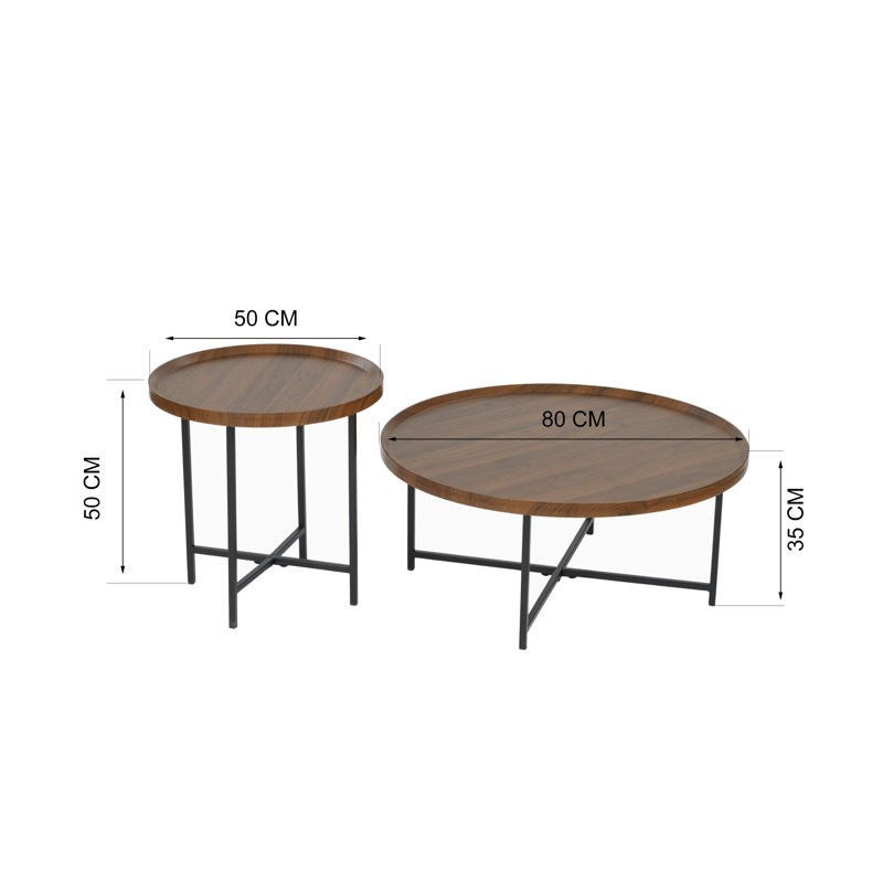Aarah Cross Legs Coffee Table