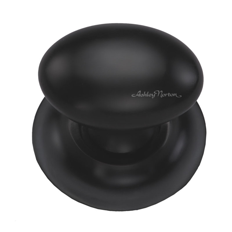 1 1/4" Length Oval Knob, Satin Brass, 1 1/2"