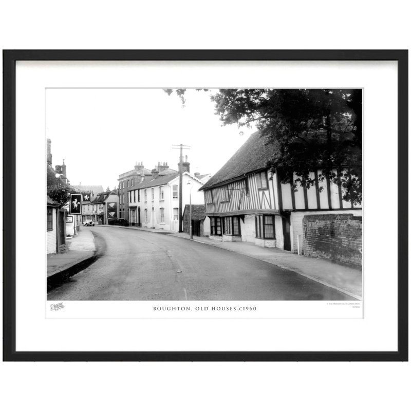 Boughton, Old Houses C1960 1 Piece Single Picture Frame Wall Art, 40cm H x 50cm W x 2.3cm D