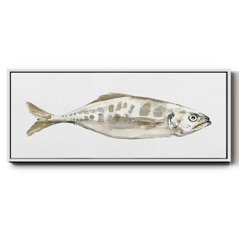 Silver Fish II- Framed Canvas, 24" H x 60" W