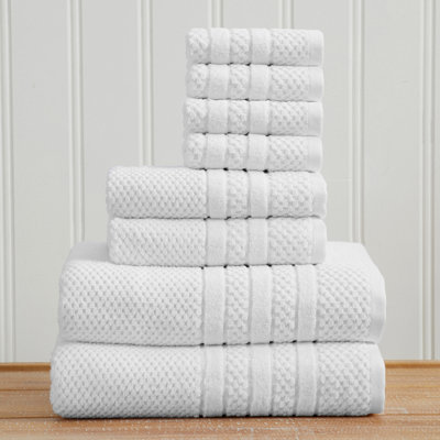 Ensemble de serviettes 100% coton à carreaux