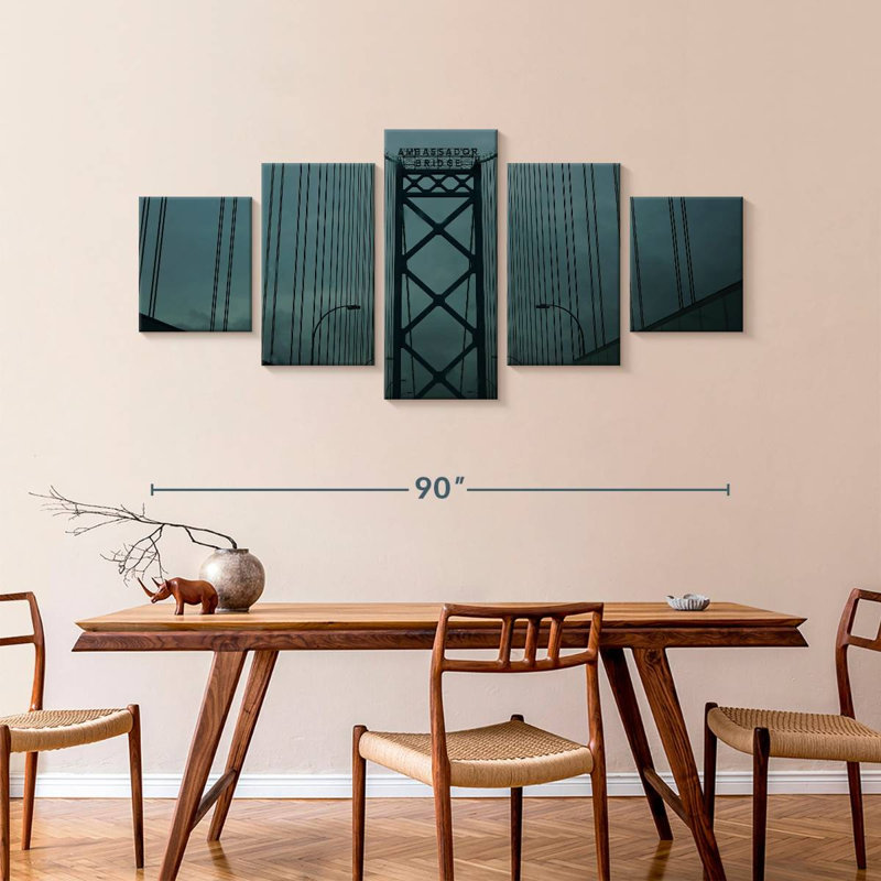 Detroit Ambassador Bridge, 42" H x 92" W