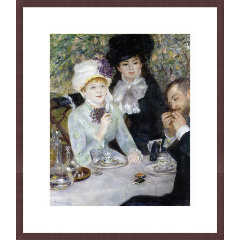 «After the lunch» par Pierre-Auguste Renoir, impression giclée encadrée, H 20,47 po x l 17,75 po