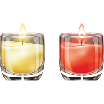 SP13192 Glass Wax Candle White Red 2pack Cardboard Cutout Standee Standup