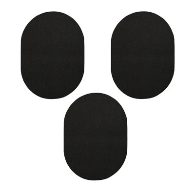Mitana Furnish my Place Modern Indoor/Outdoor Commercial Solid Color Rug - Pet and Kids Friendly Rug, Stain Resistant, Floor Carpet for Living Room & Hallway, Wedding - Black