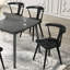 De 2 chaises de salle à manger en bois massif noir avec une saveur rustique rétro, des sièges ergonomiques, une installation simple pour les espaces de la maison-324789403