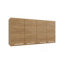 Armoire murale 120, quatre portes, deux armoires, deux tablettes, chêne naturel