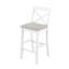 Ensemble de salle à manger 3 pièces à hauteur de bar rectangulaire en bois avec chaises rembourrées-2101640371