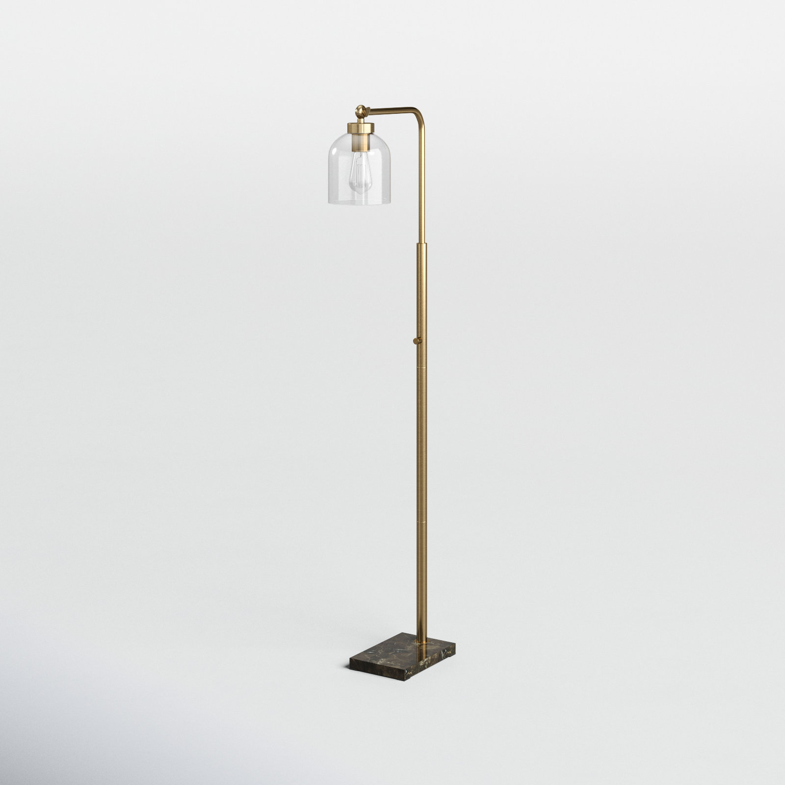 Gemma 55'' Floor Lamp, Antique Brass
