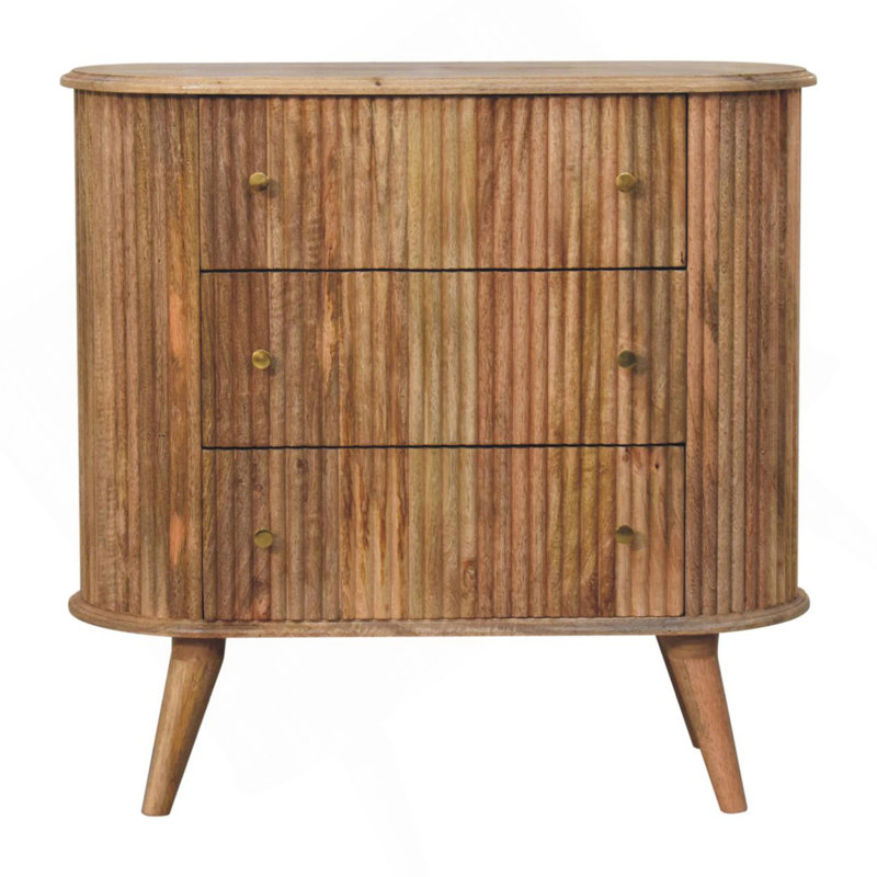 Soba Nordic Chest, 3-Drawers, Nordic Legs, Light Brown