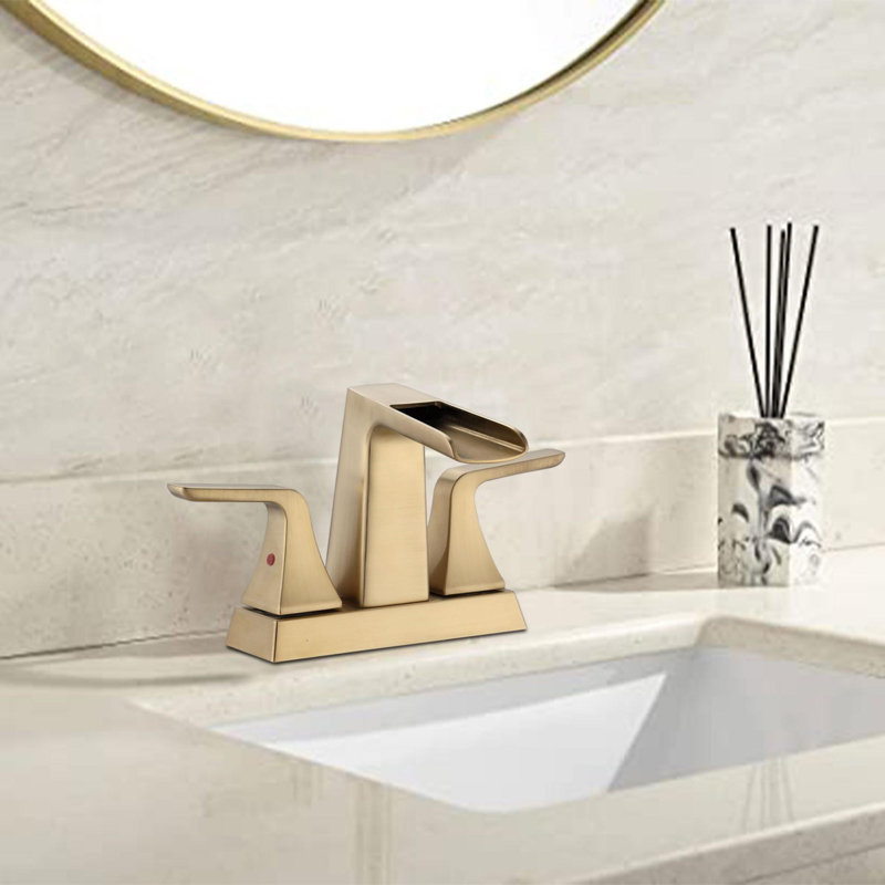 Robinet de lavabo de salle de bain à 2 poignées en laiton