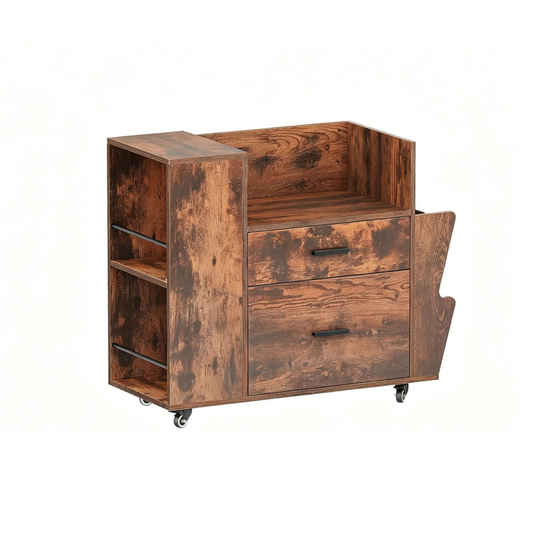 73 cm W 2 -Drawer Wheels / Casters included Mobile Filing Cabinet