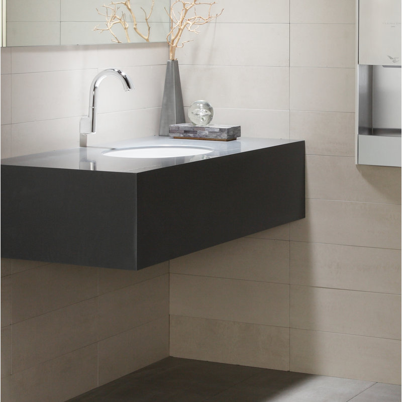 Bec de robinet de salle de bain cygne à fixation murale à fixation murale sans contact ecopower®