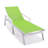 Outdoor Aluminum Chaise Lounge Armchair with Fire Pit Side Table-88151388