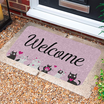 Durable PVC Doormat, Non-Slip Underside, 15.7 x 27.6 inches | 100% Weather-Resistant PVC Material | Ideal for Indoor & Outdoor Use, Easy to Clean, Stylish Design for Home Entryways & Patios