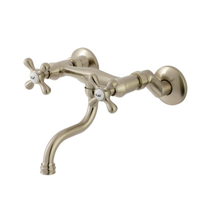 Kingston Brass Kingston Two-Handle 2-Hole Wall Mount Bathroom Faucet