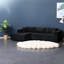 Canapé modulaire modulaire, canapé modulaire Cloud avec assise profonde, canapé modulaire moderne en L avec méridienne, fauteuils rembourrés désossés pour le salon (velours côtelé, noir)