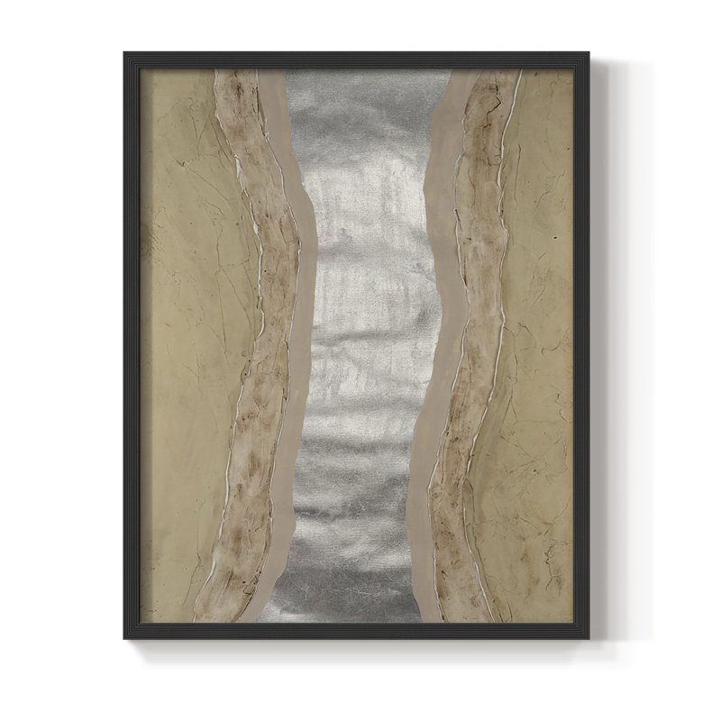 Silver Lake II Framed Print - Solid Wood, Black Single Picture Framed, 28" H x 22" W