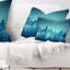 Coussin bleu New York at Night - Cityscape