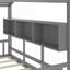 Lit pleine grandeur pour enfant pour tout-petit, lit Montessori pour enfants avec tablette de rangement, maisonnette, gris-2080829739-2080829734