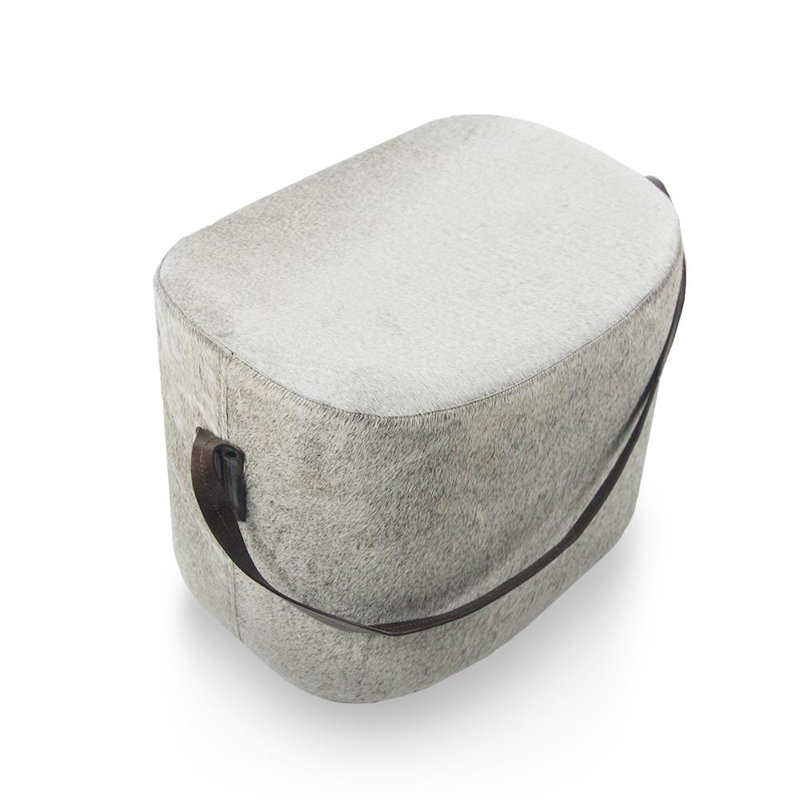 Karlotta Leather Pouf