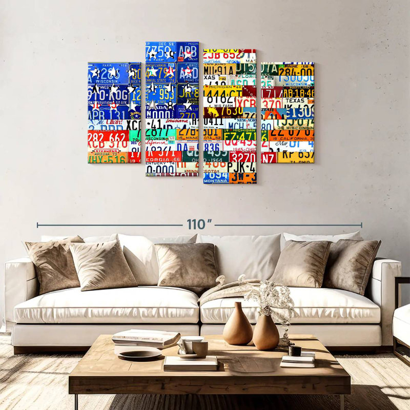 Borges Scrap Flag, 48" H x 75" W