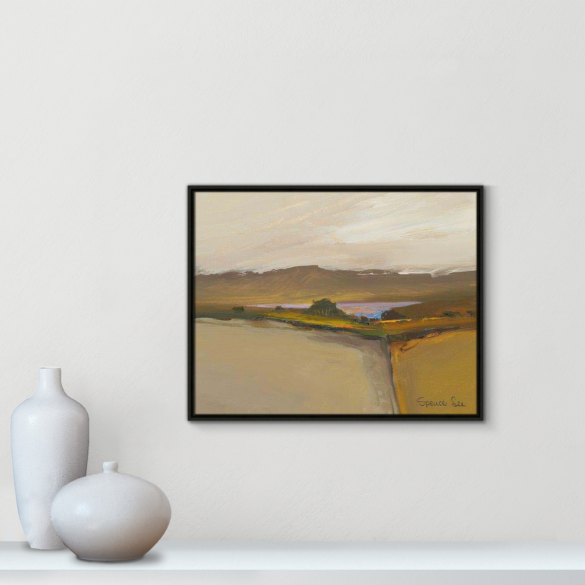 Heaven And Earth IV by Spencer Lee, 23.5'' H x 29.5'' W x 2'' D, Espresso Framed