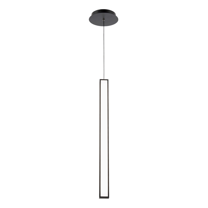 Chaos 1 - Light LED Single Pendant, Black, 26" H x 5.5" W x 5.5" D