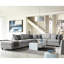 Carré gris avec rangement, hauteur de 21 po, largeur de 39 po et profondeur, design contemporain, matériau souple, 21 po x 39 po x 39 po, rangement pour les décorations d'intérieur