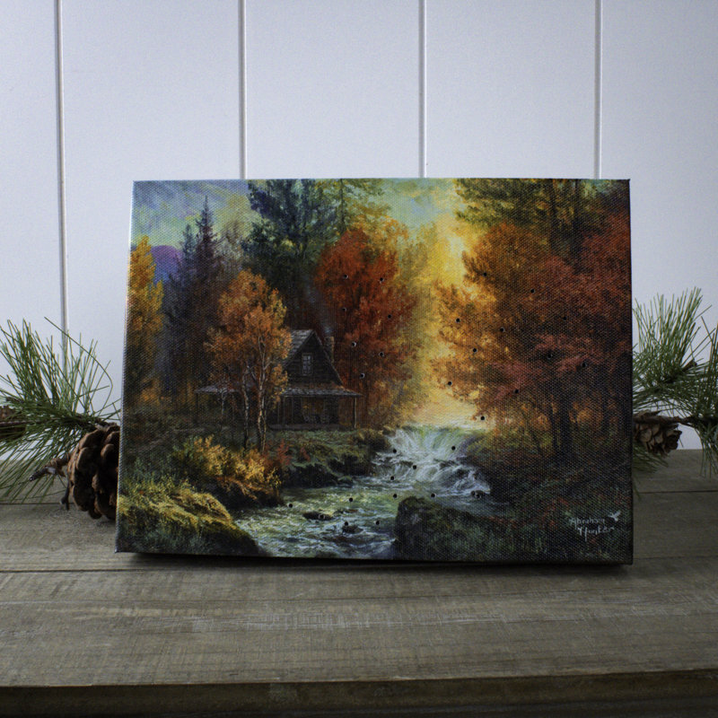 Kinard - Toile de table avec éclairage 8 x 6 Creekside Cabin