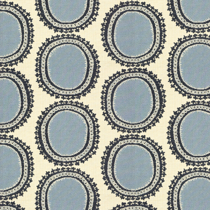 Performance Fabric, Blue/Beige/Light Blue