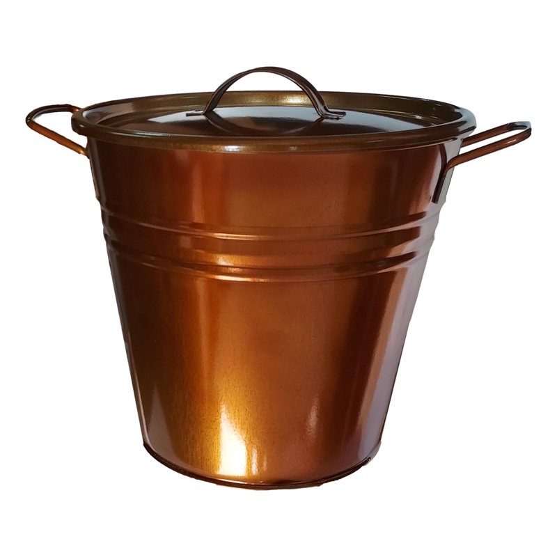 Boîte métallique / métallique, Caramel verni
