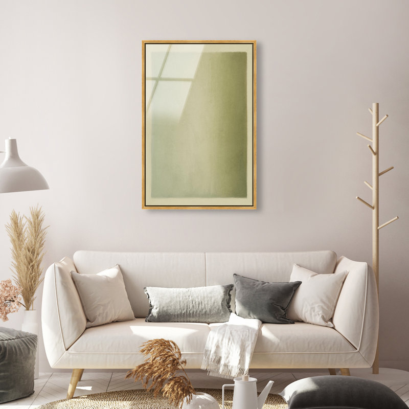 Mossy Gradient Print by Oliver Gal, 31" H x 21" W, Gold Floater Frame
