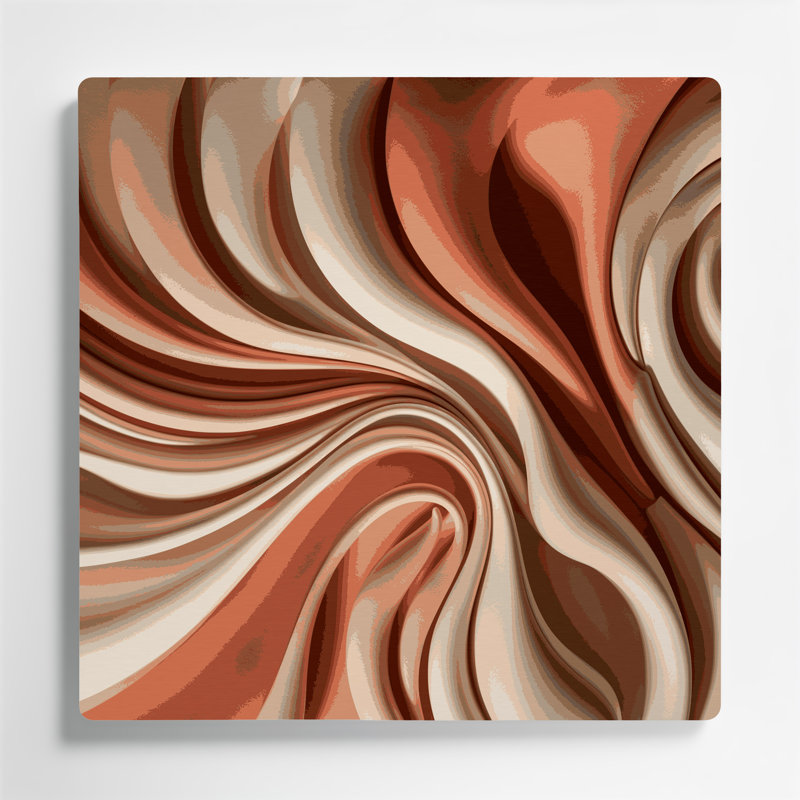 «Biomorphic Abstraction 18», art mural en métal brun, H 16 po x l 16 po