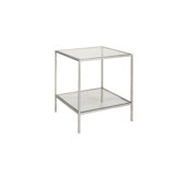 Kayce Glass End Table with Storage