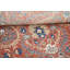 Tapis rouge / bleu marine / beige en laine noué à la main 6,6 x 9,6 pi