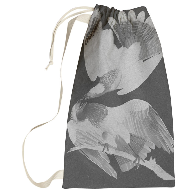 Sac à linge brasilian caracara eagle Maciejewski, Grand (H 76,5 po x l 29,5 po x P 1,5 po), Gris