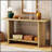 Vintage-Inspired Ash Wood Veneer Console Table with T-Leg Design, Perfect for Study, Entryway, Hallway, Living Room, Foyer-1441321508