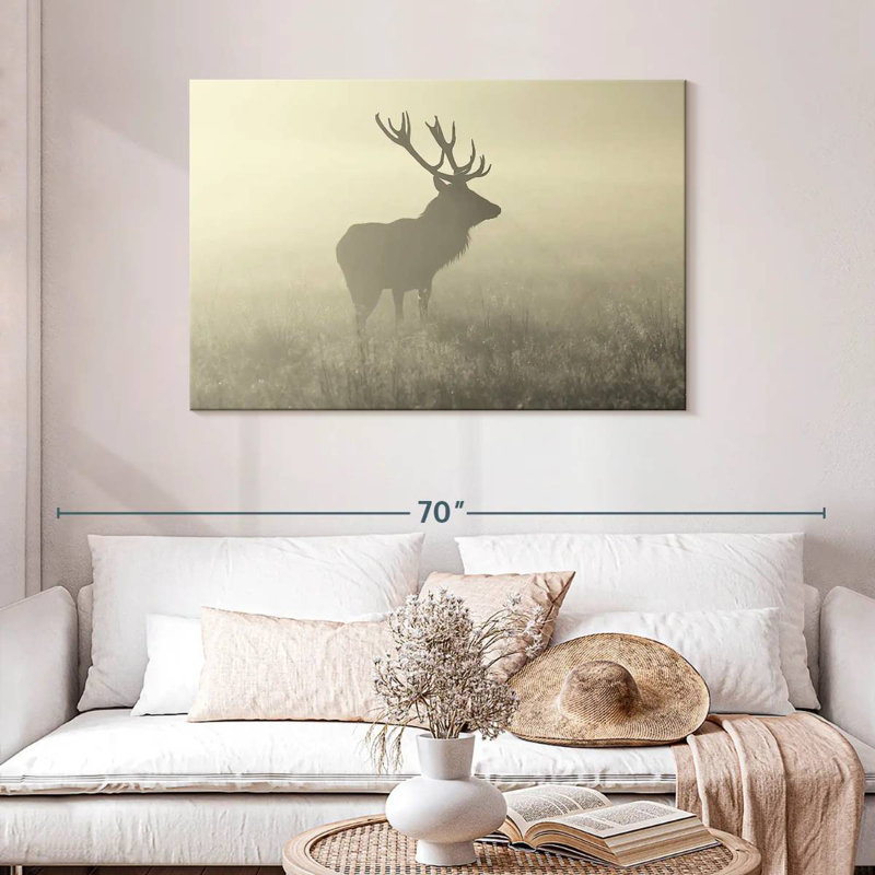 Cerf Crowle Mist, H 30 po x l 45 po