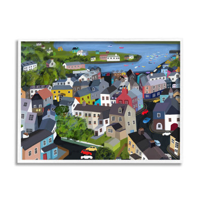 " Neighborhood Houses River Architecture " by Carla Daly