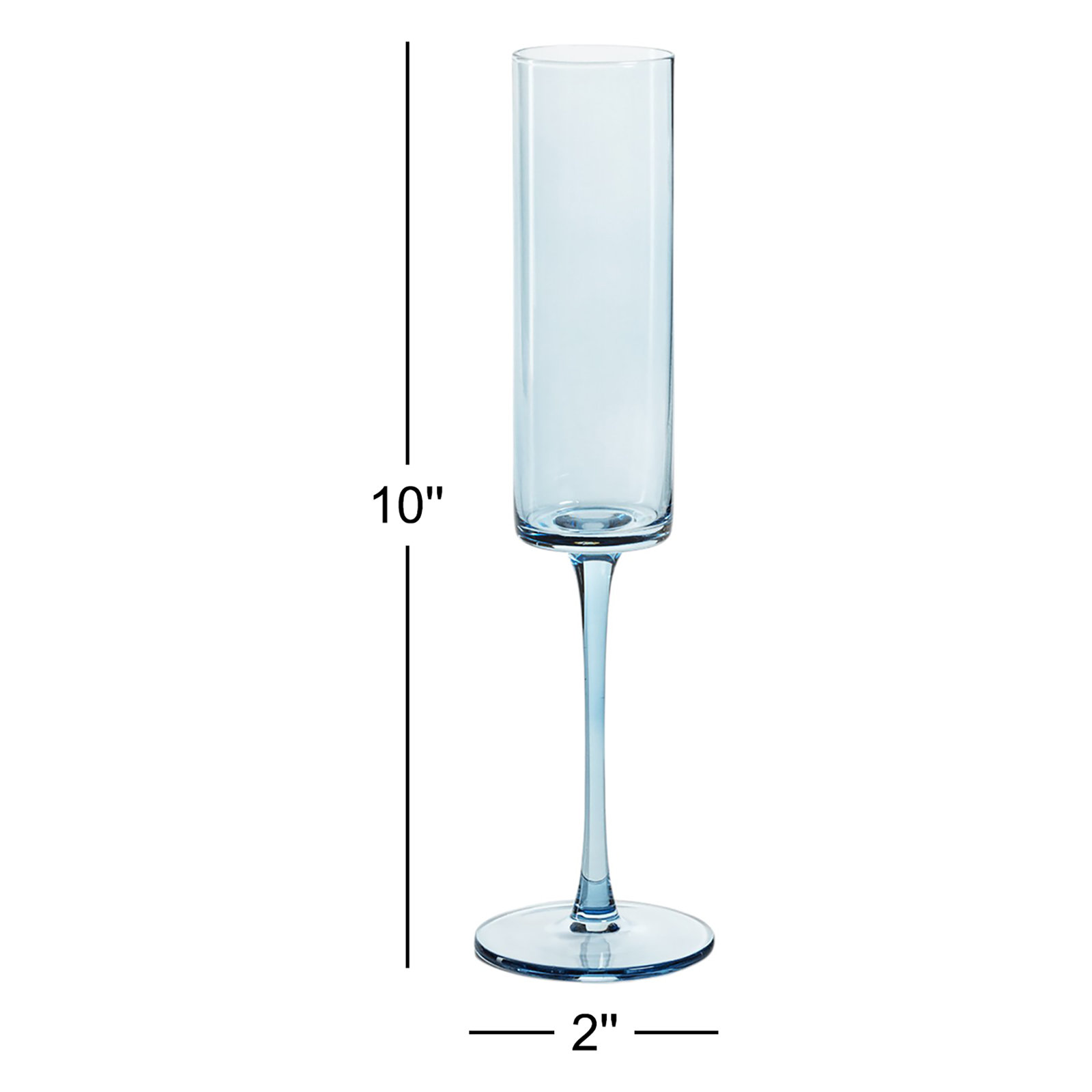 Bruce Champagne Flute, Light Blue