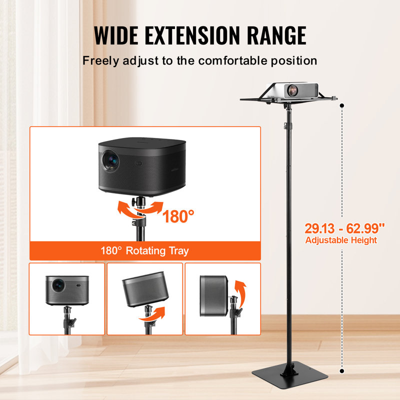 Support de projecteur Support de projecteur réglable en hauteur de 30,3 po à 63,4 po