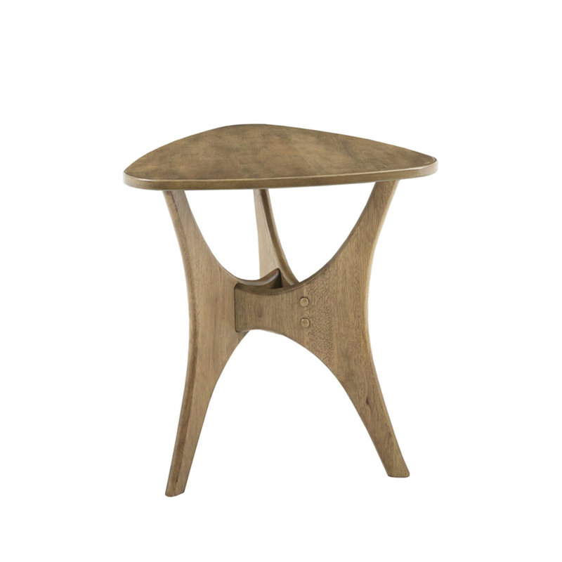 Table en bois à la mode Triangle - brun et côté en contreplaqué brun avec plateau, Marron clair