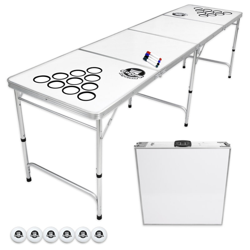 GoPong 8-Foot Customizable Dry-Erase Beer Pong Set