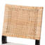 Chaise de salle à manger en rotin naturel Bali & Pari avec coussin - Chaise d'appoint en osier tressé à la main avec structure en bois d'acajou, style bohème côtier pour la cuisine ou la salle à manger, marron expresso