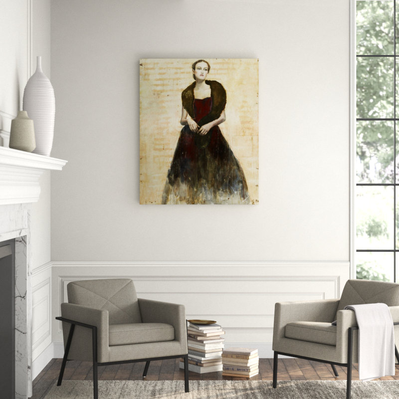 Winter Bloom Print by Sarah Atkinson, Glass Coat, 49" H x 40" W x 1.5" D
