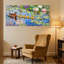 Birds Duck and Ducklings Water Lilies Pond, ensemble de 3 impressions sur toile-906843225