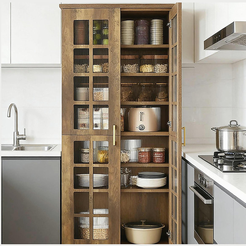 Tall Storage Cabinet, Spacious Kitchen Pantry, Kitchen Cupboard